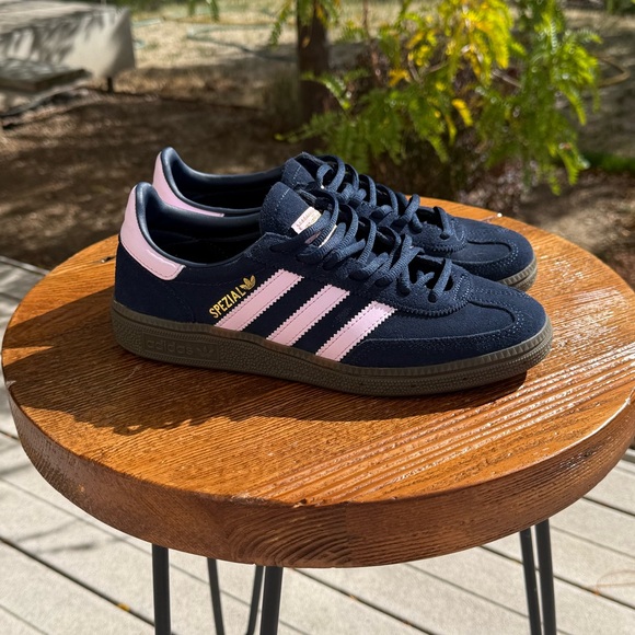 Adidas Navy and Pink Spezial Sneakers - Picture 3 of 6